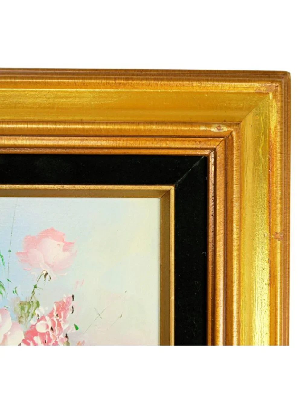 Robert Cox Signed 14x15" Oil Painting Pink Rose & Snapdragons Still Life - Picture 5 of 10